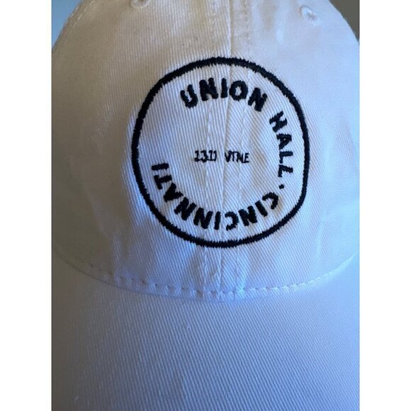 Union Hall Cincinnati 1310 Vine Cap America White Adjustable Baseball Hat - Picture 2 of 6